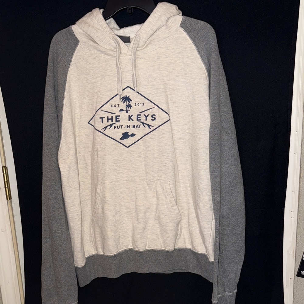 MV Sport The Keys Cream and Gray Hoodie